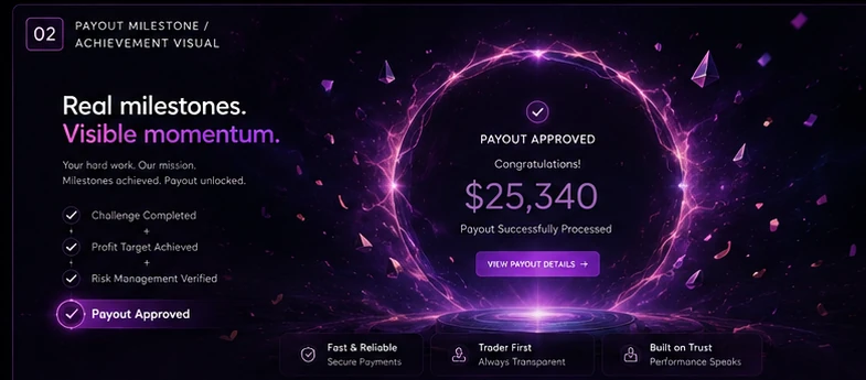 Reward workflow Funded Pro FX concept